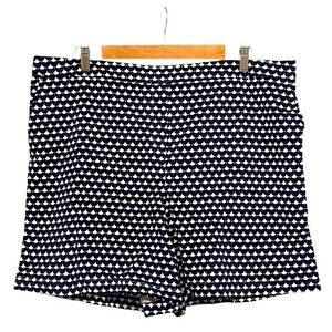 Boden Navy & White Pull-on Shorts Cotton Stretch style T0726 Size 22W